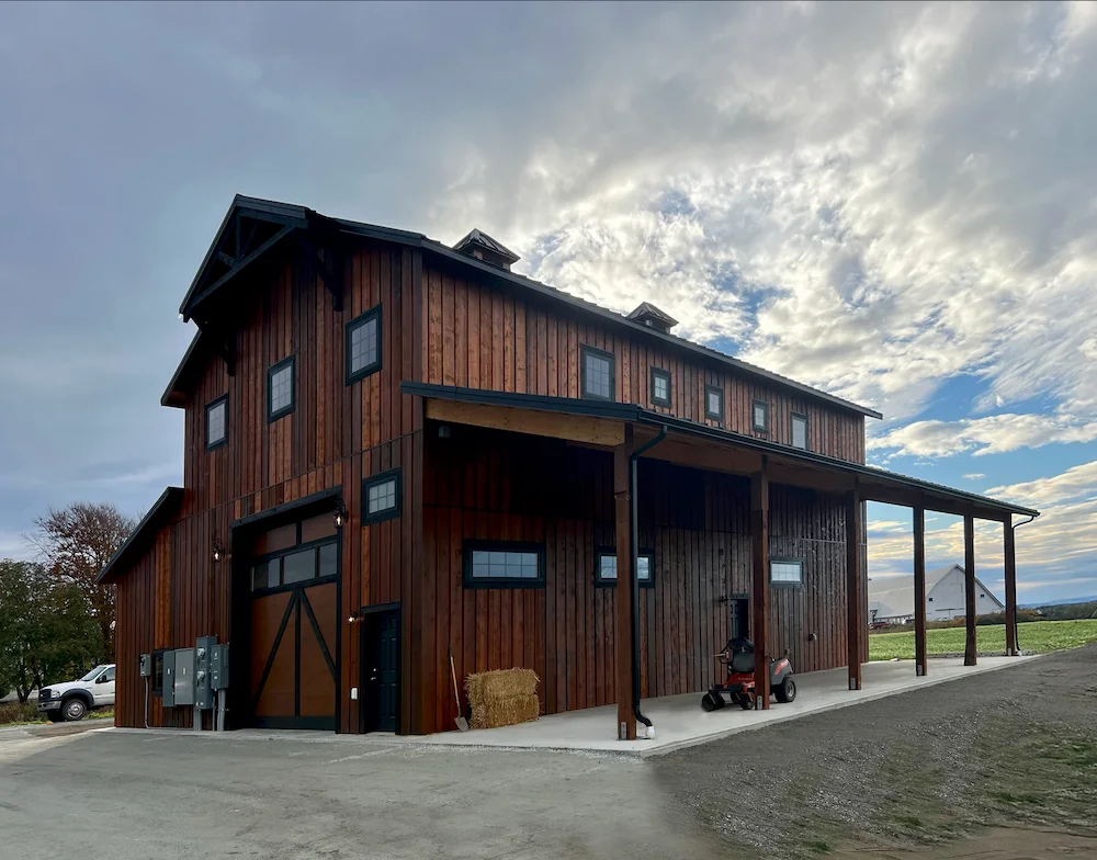 deep stained barn